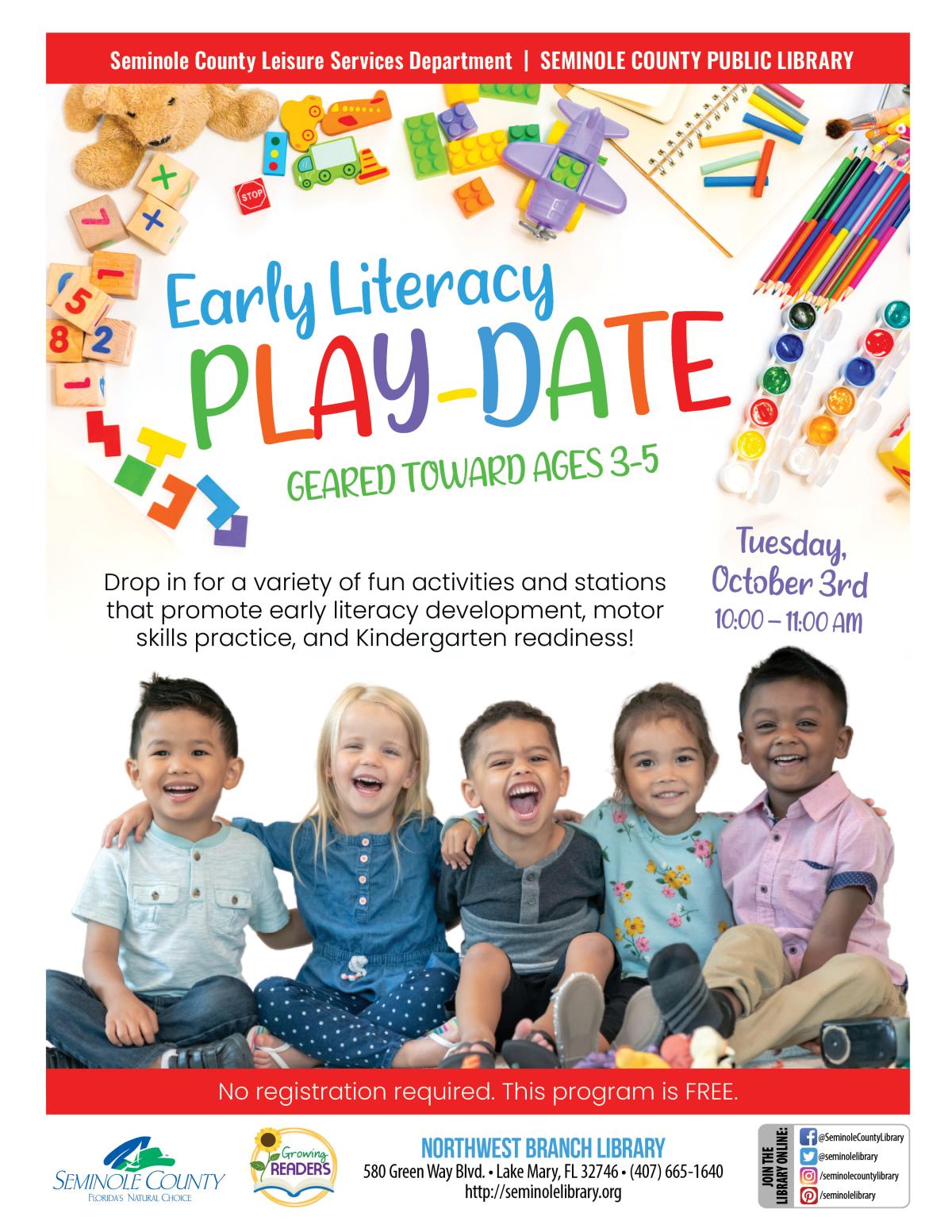 Early Literacy Play-Date - Northwest