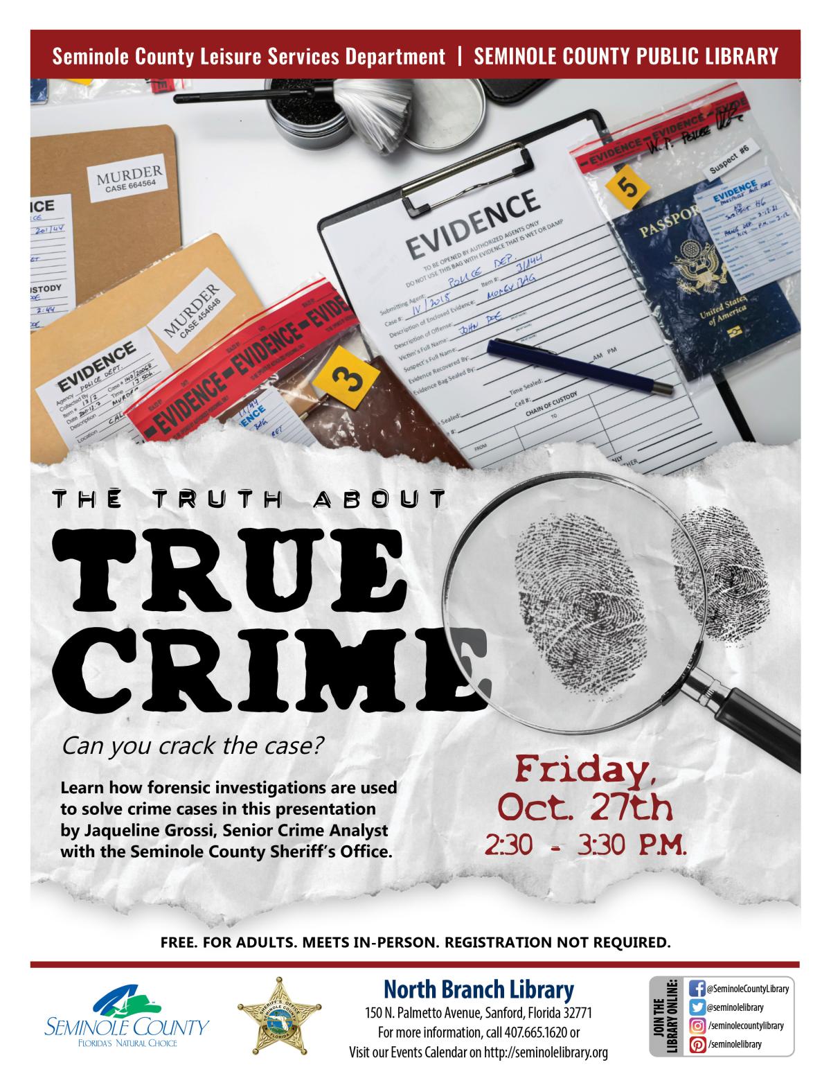 North Branch The Truth About Crime Flyer