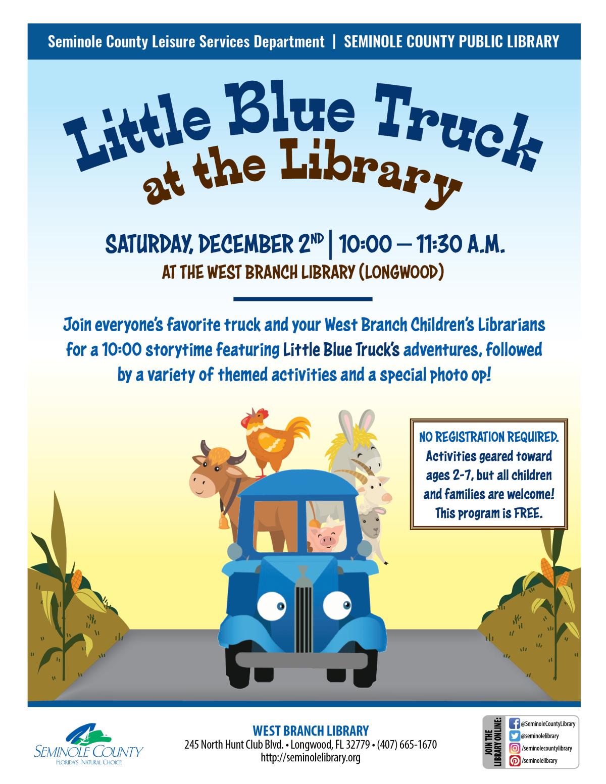 Little Blue Truck at the Library - West