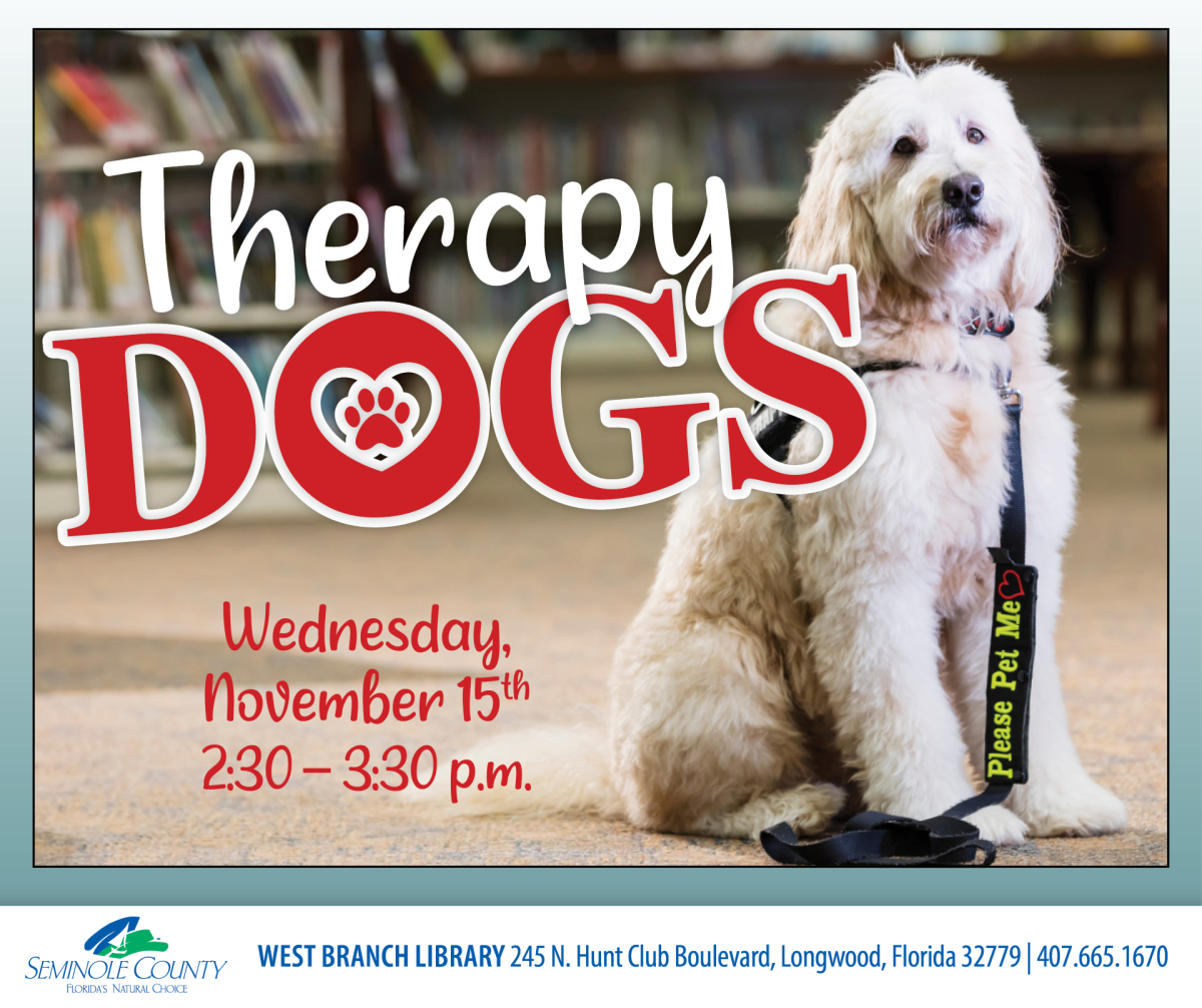 Therapy Dogs program at West Branch Library