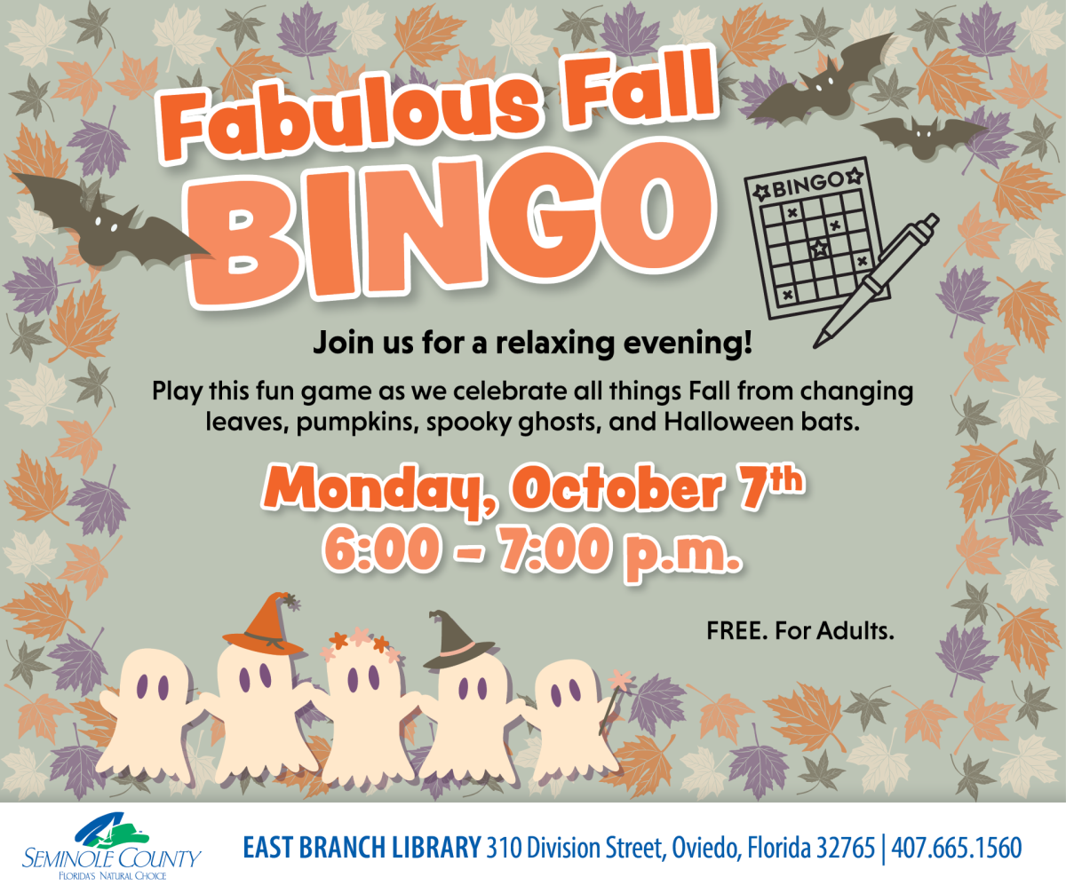 Fabulous Fall Bingo program at East Branch Library