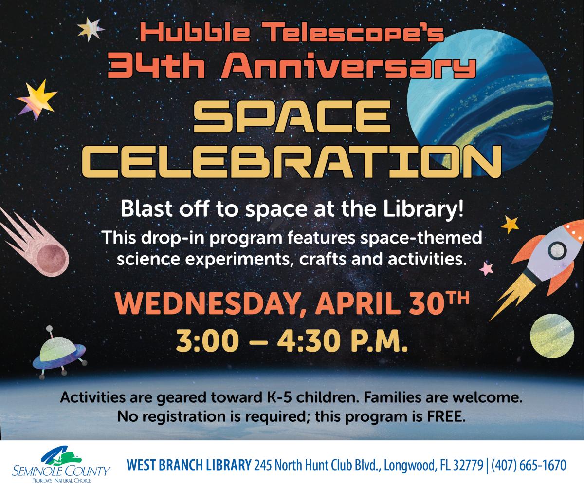 Hubble Telescope Anniversary Space Celebration