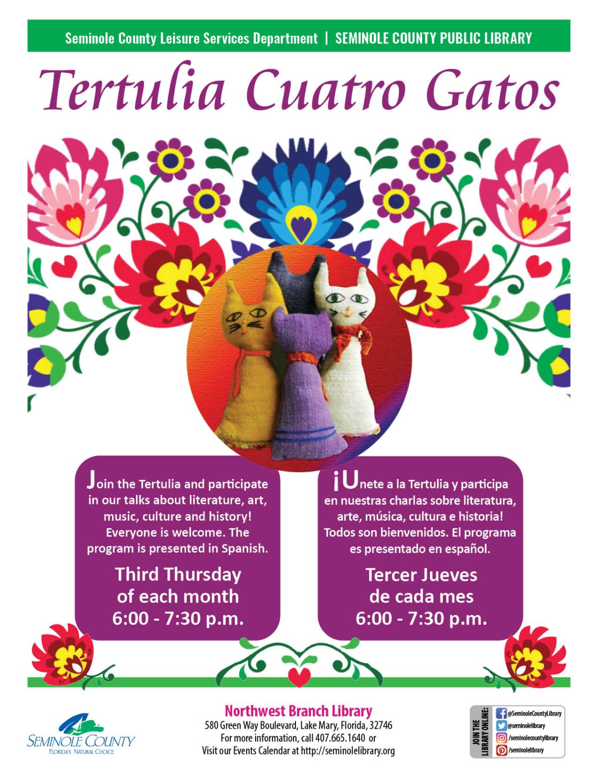 Tertulia Cuatro Gatos at Northwest Branch Library