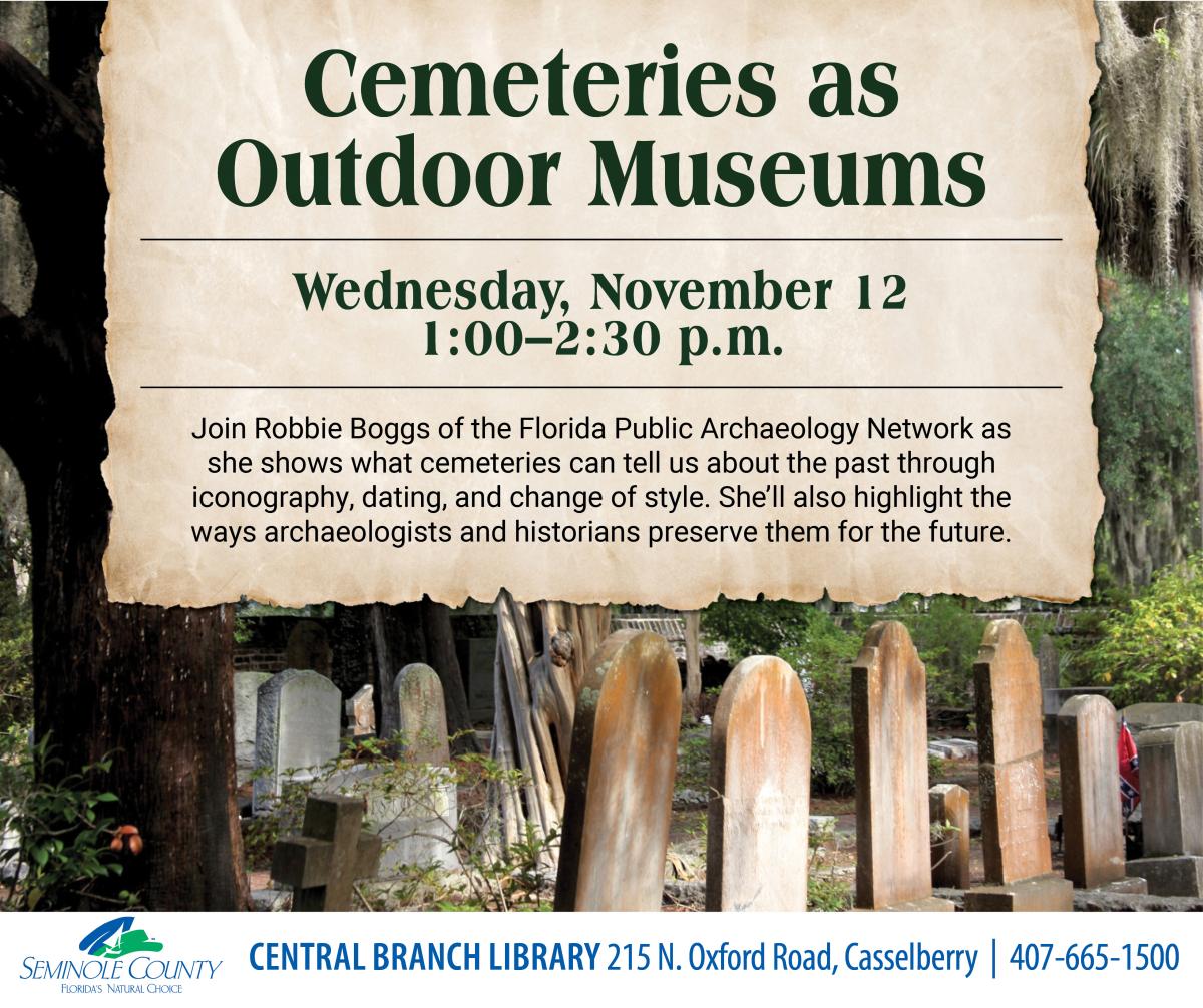 Cemeteries as Outdoor Museums Flyer