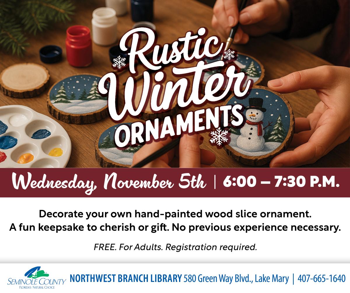Rustic ornaments flyer
