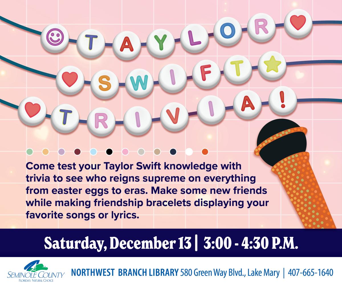 Taylor Swift Trivia Flyer